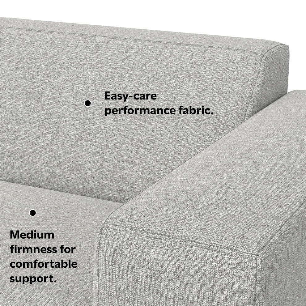 Rex Right-Arm Sofa Module in Tightly Woven Performance Fabric