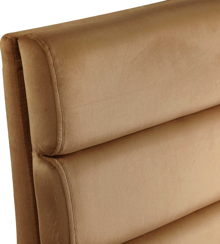 Kai Upholstered Dining Chair, Saddle, Velvet, Set of 2