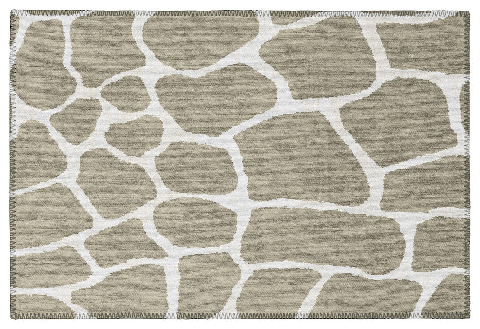 Indoor/Outdoor Mali ML4 Stone Machine Washable 1'8" x 2'6" Rug