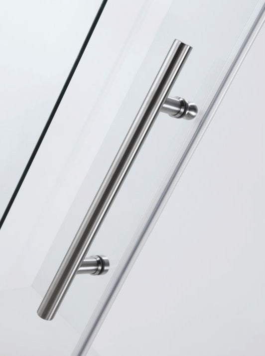 56"“60"Wx76" Frameless Sliding Shower Door With Clear Glass, Chrome