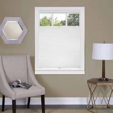 Achim Home Decor Honeycomb Cellular 27x64" Cordless Fabric Shade in White