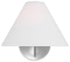 Burke 1-Light Indoor Bath Vanity Wall Sconce, Brushed Steel Silver