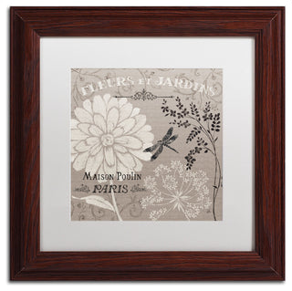 'French Linen Garden II' Matted Framed Canvas Art by Daphne Brissonnet