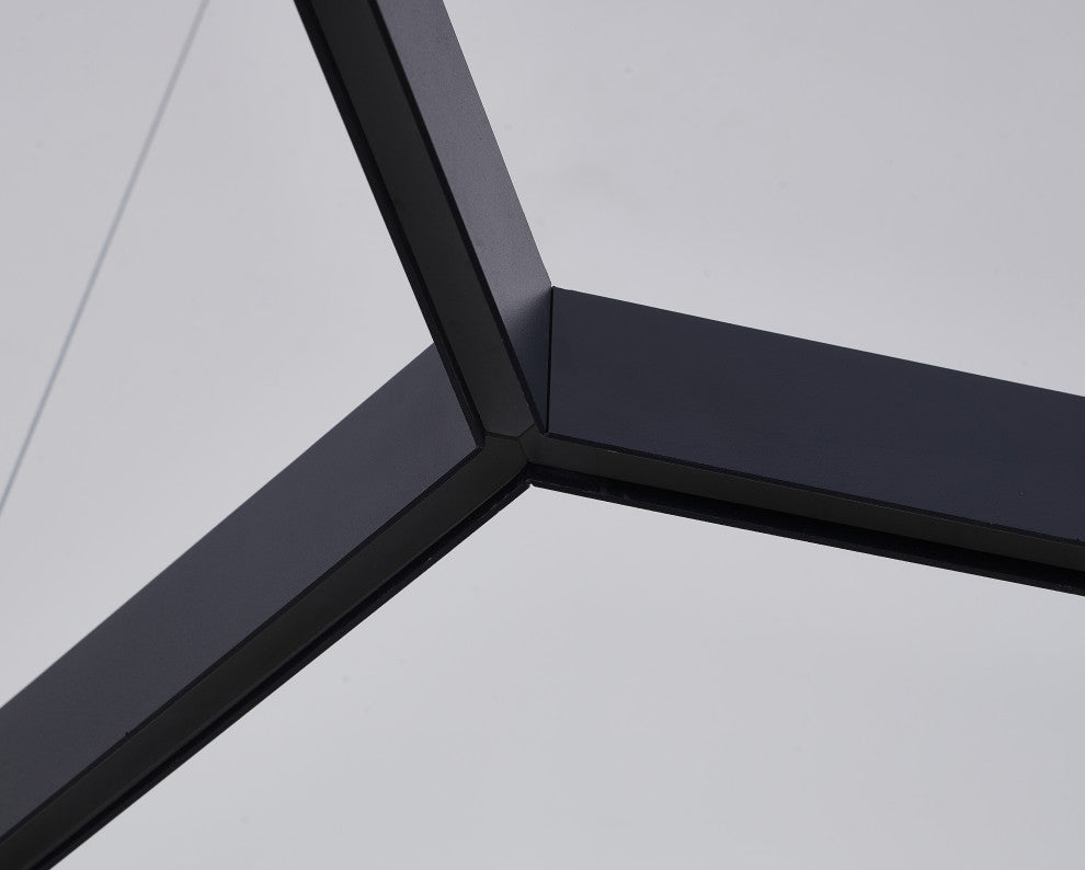 Metal and Acrylic "Y" Shaped Frame LED Light Fixture, Black
