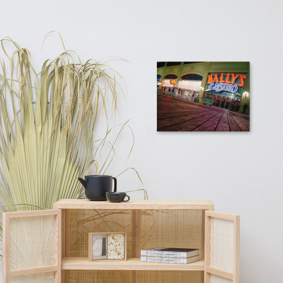 Low on the Boards Night Photography Canvas Wall Art Print, 18" X 24"