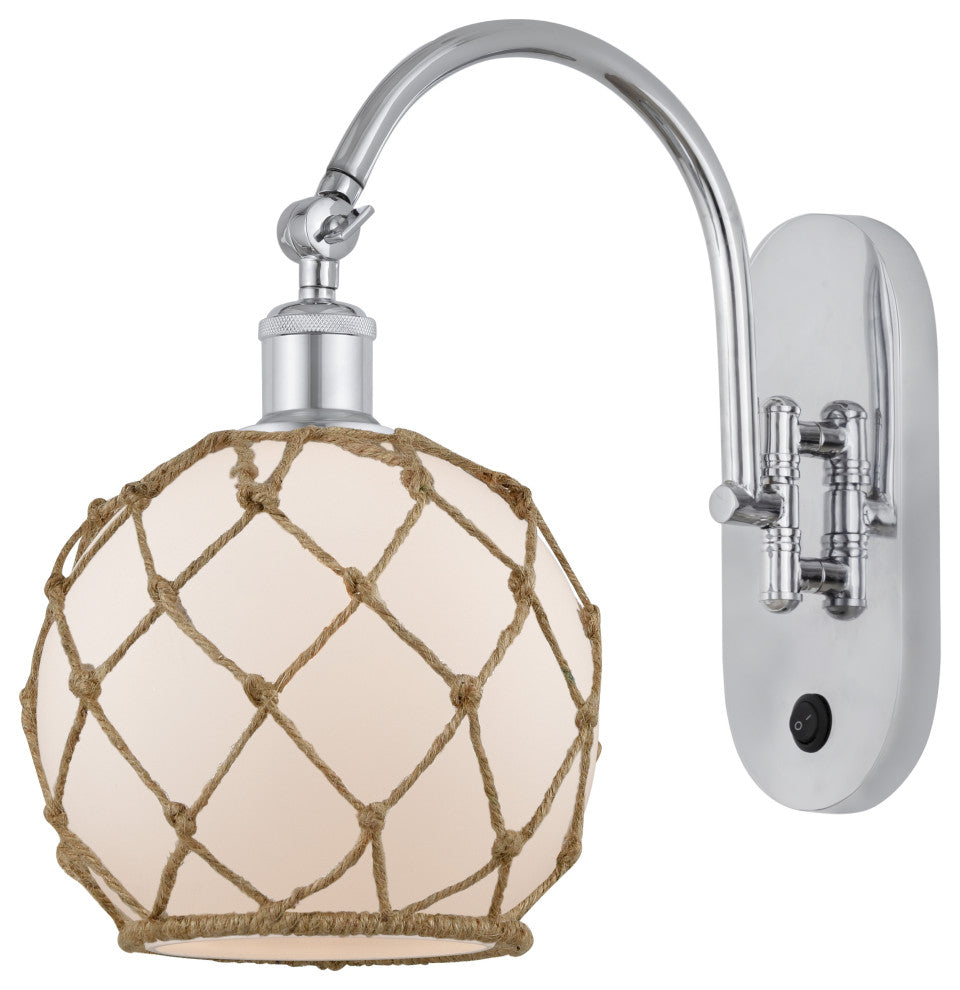 Innovations 518-1W-PC-G121-8RB-LED 1 Light Sconce, Polished Chrome