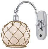 Innovations 518-1W-PC-G121-8RB-LED 1 Light Sconce, Polished Chrome