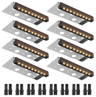 VEVOR 8-Pack 6.8" LED Hardscape Lighting Retaining Wall Step Paver Lights 3W