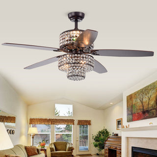 Tierna 52" Lighted Ceiling Fan, Remote Controlled