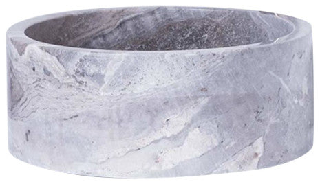Koh Samui Natural Stone Luxury Vessel Sink, Gray Taupe