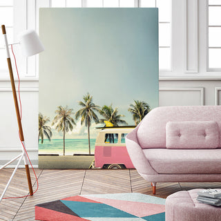 Surf Bus Pink - 72 x 54 by Design Fabrikken