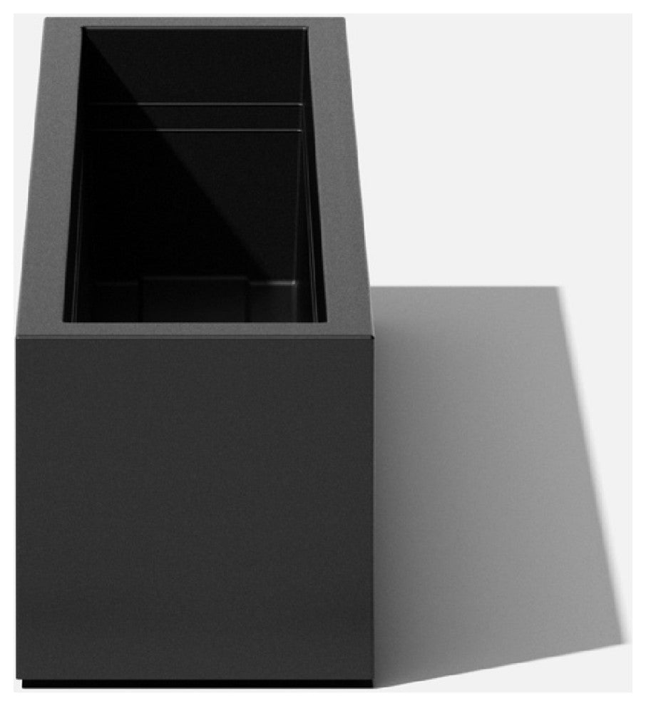 Veradek Block Series Trough 36" Planter, Black