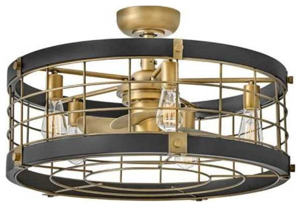 Hinkley Lighting 904627F-LIA Bryce 27"W 3 Blade 5 Light Smart - Heritage Brass