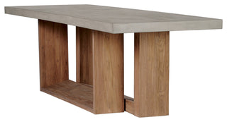 Lucca Teak and Concrete Dining Table