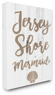 Jersey Shore Mermaid Wood Plank Look, 16"x20", Stretched Canvas Wall Art