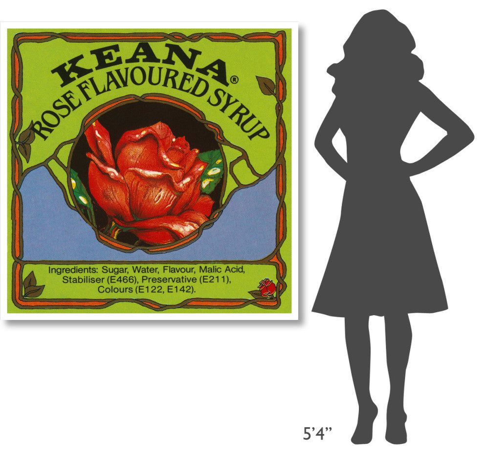 "Keana Rose Flavoured Syrup" Digital Paper Print by Retrolabel, 46"x46"