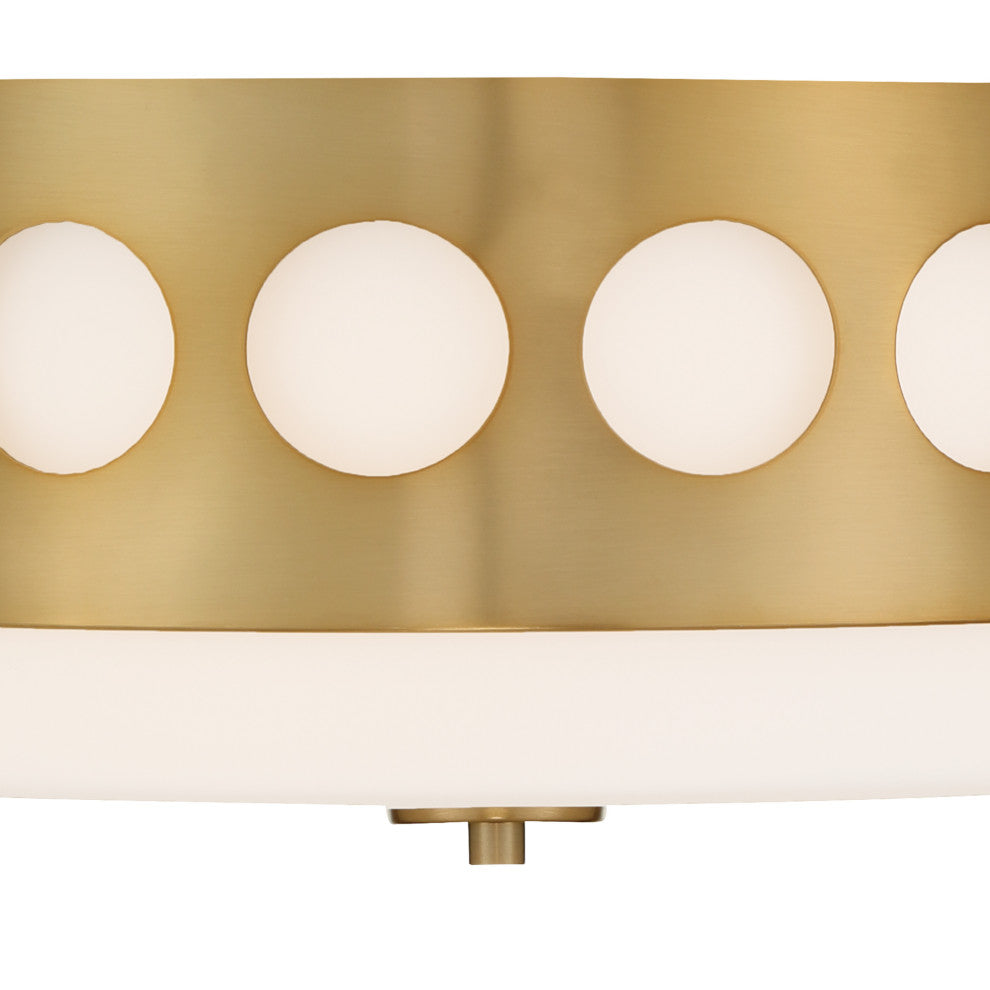 Kirby 2 Light Ceiling Mount, Vibrant Gold