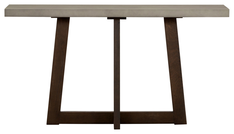 Elodie Gray Concrete and Dark Gray Oak Rectangle Console Table