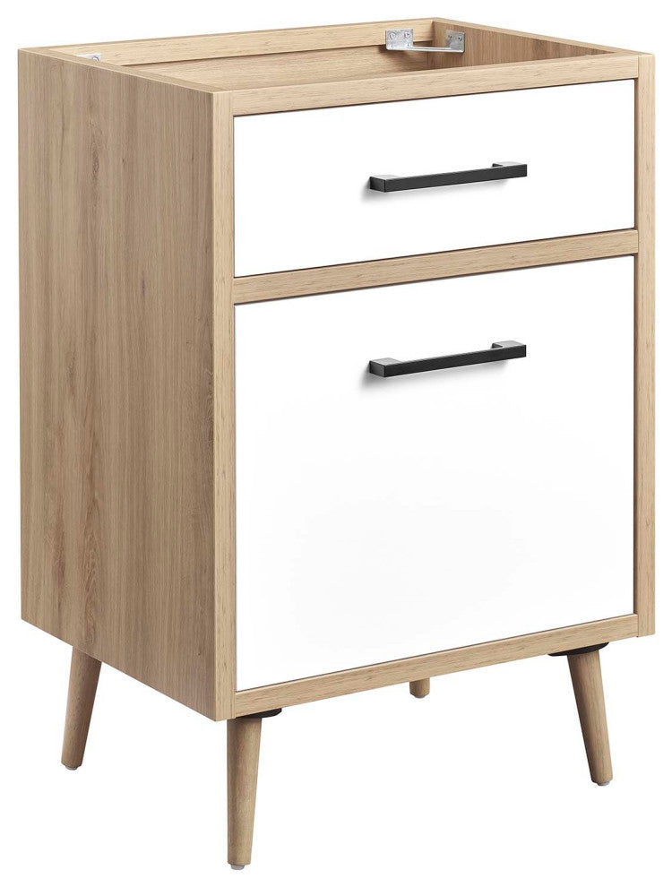 Maverick 24" Bathroom Vanity Cabinet, Sink Basin Not Included, Oak White
