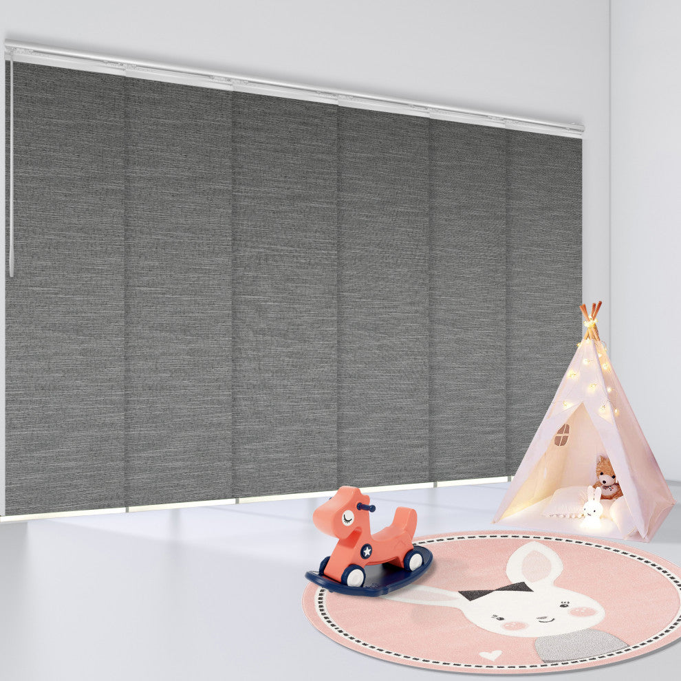 Talha 6-Panel Track Extendable Vertical Blinds 98-130"W