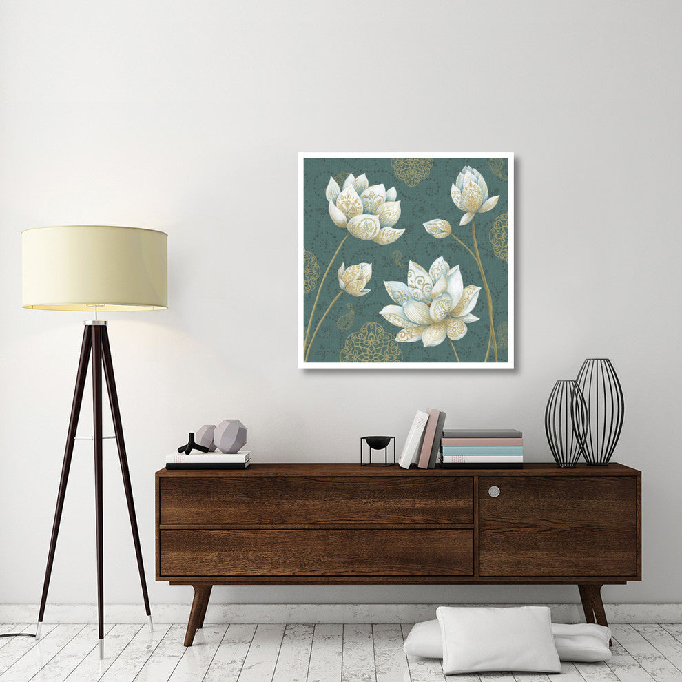 "Lotus Dream IVB" Digital Paper Print by Daphne Brissonnet, 38"x38"