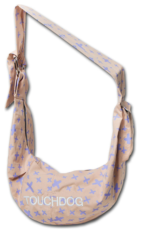 Touchdog 'Paw-Ease' Over-The-Shoulder Travel Sling Pet Carrier, Pink