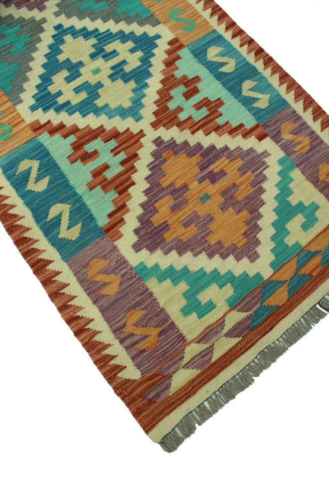 Sangat Kilim Belma Rust/Ivory Runner, 2'8x8'1