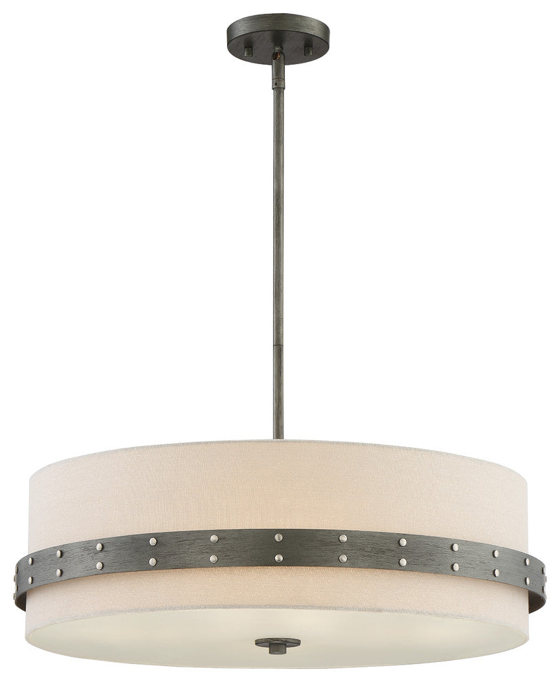 Garrett 4-Light Pendant, Weathered Iron