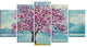 "Blooming Sakura Flowers" Canvas Print, 5-Panels, 60"x32"
