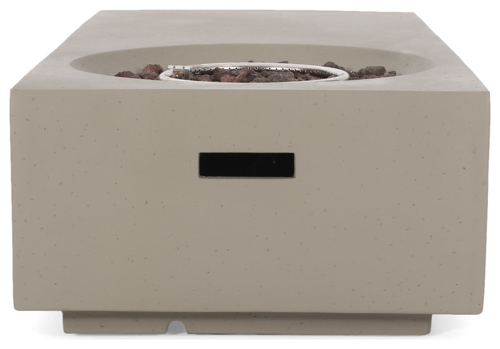 Fernhill Outdoor 50,000 BTU Rectangular Fire Pit Table, No Tank Holder
