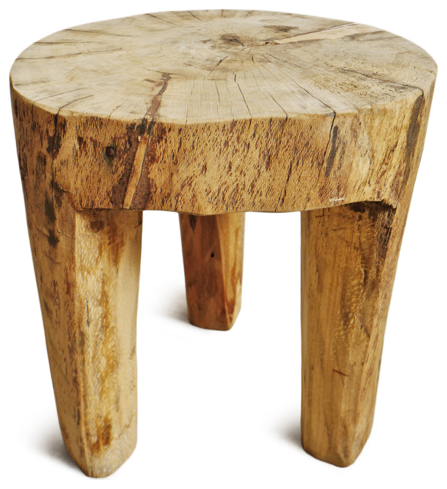 Rustic Naga Three Leg Wood Table 8