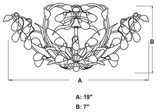 Vaxcel Lighting C0023 Jardin 4 Light 19"W Flush Mount Indoor - French Cream