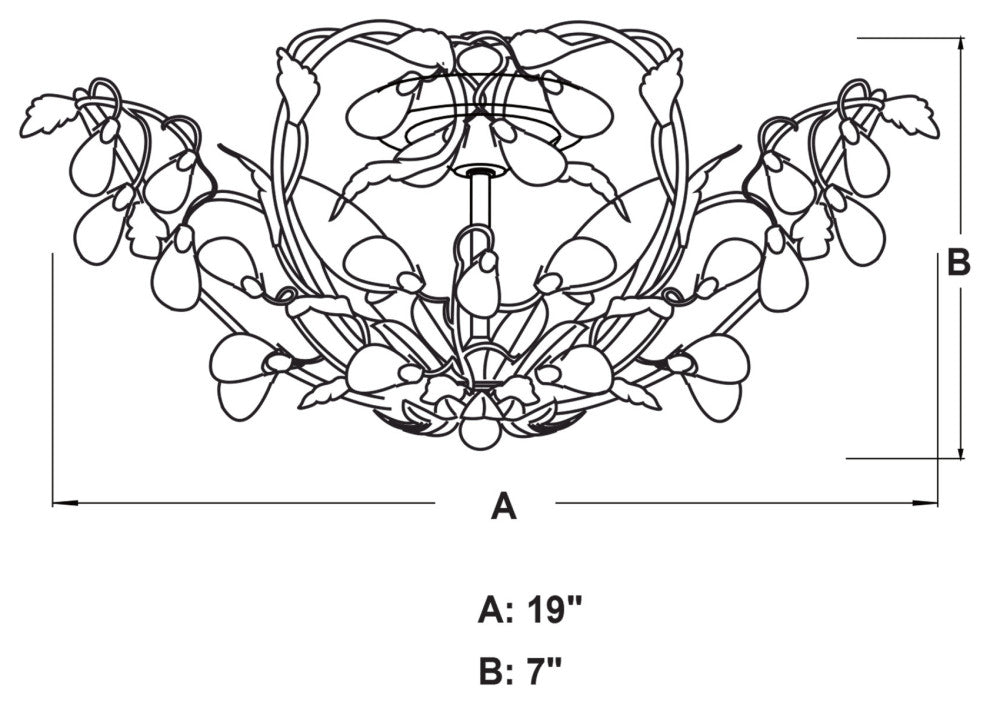 Vaxcel Lighting C0023 Jardin 4 Light 19"W Flush Mount Indoor - French Cream