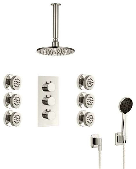 Fontana Versilia Color Changing LED Shower Head, Adjustable Body Jets