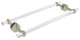Pacific Beach 18" Twisted Back to Back Shower Door Towel Bar, Polished Nickel