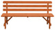 Pine Traditional Backed Bench, Redwood Stain, 6 Foot