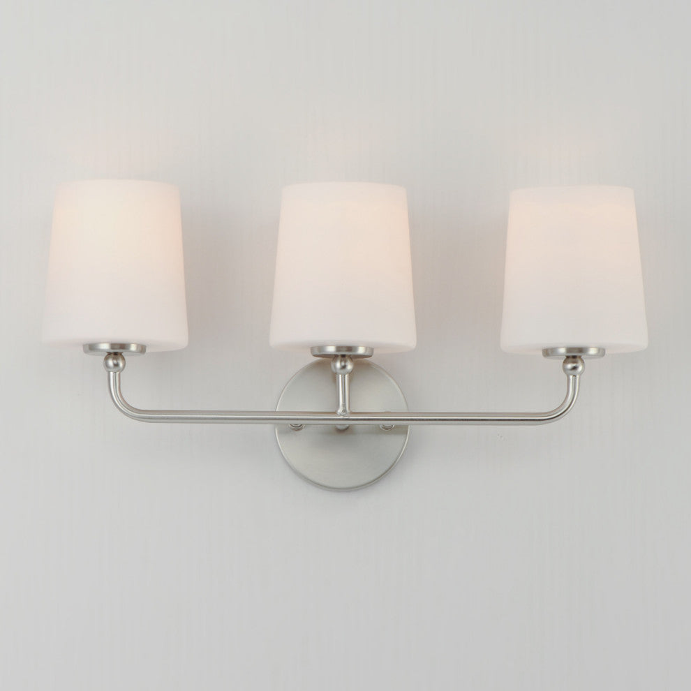 Maxim 12093SW Bristol 3 Light 21"W Vanity Light - Satin Nickel