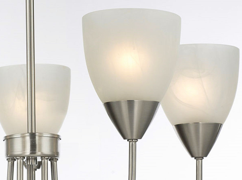 5 Light Clean and Modern Square Shade Chandelier