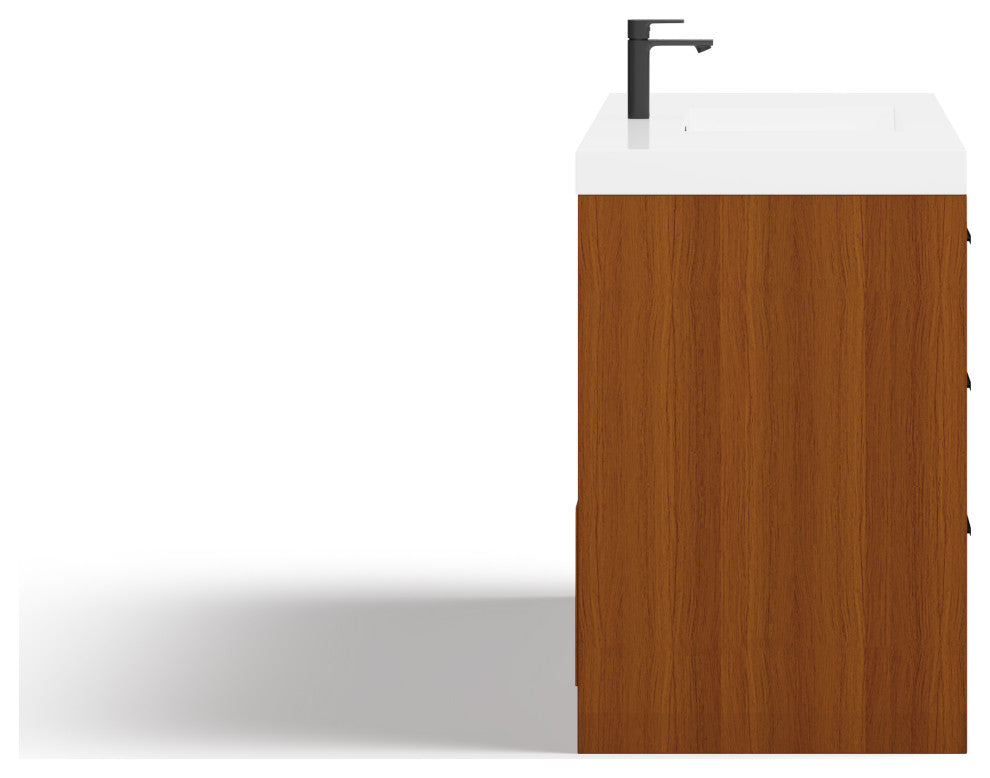 The Sacha Bathroom Vanity, Teak, 48", Single Sink, Freestanding