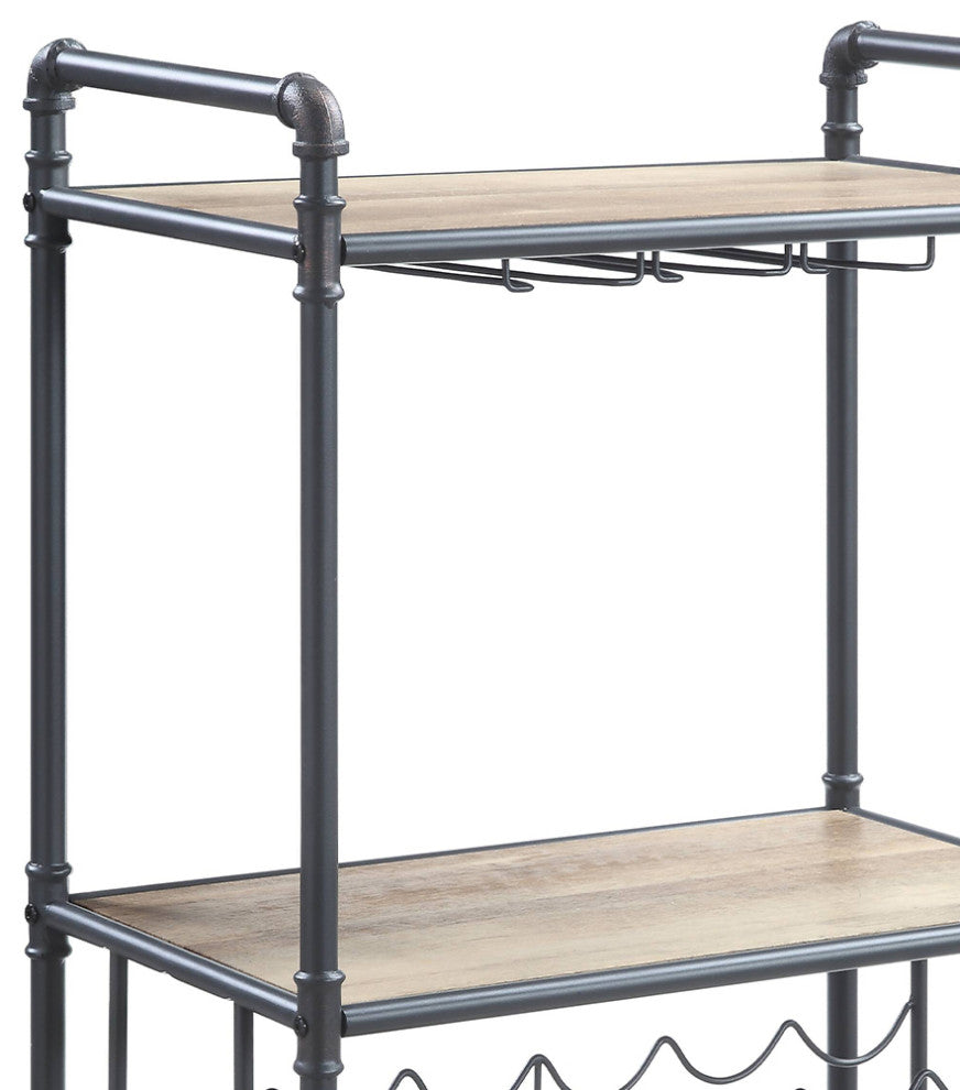 Acme Brantley Floor Wine Bottle & Glass Rack