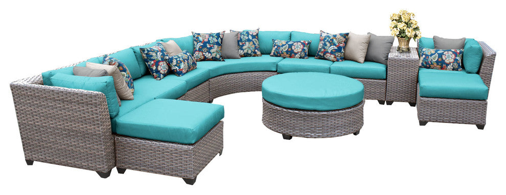 Florence 11 Piece Outdoor Wicker Patio Furniture Set 11c