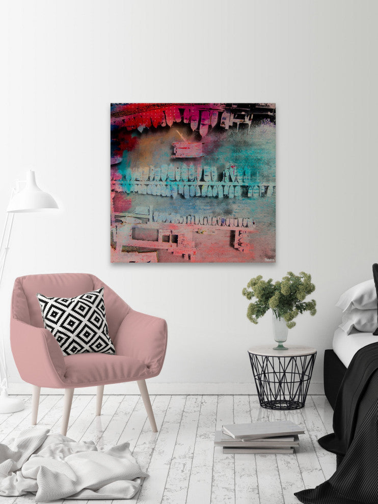 "Docked For The Night" Painting Print on Wrapped Canvas, 32"x32"