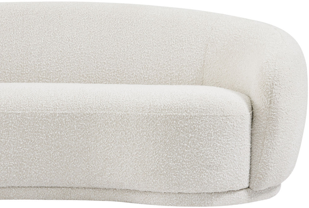 Hyde Boucle Fabric Upholstered, Cream, Loveseat