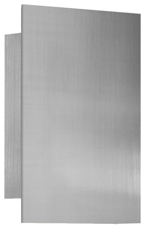 Tersus Outdoor LED Sconce, Uplight/Downlight, Marine Grade Brushed Stainless Steel, Cool White