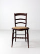 Consigned, Antique Wood Chair with Upholstered Seat