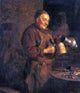 Eduard Grutzner The Evening Meal, 20"x25" Wall Decal
