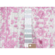 Pink, Fine Jacquard, Hand Loomed Wool and Plant Based Silk Mat Rug, 2'0"x3'0"