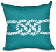 Carrick Bend, Geometric Print Pillow, Green, 16"x16"