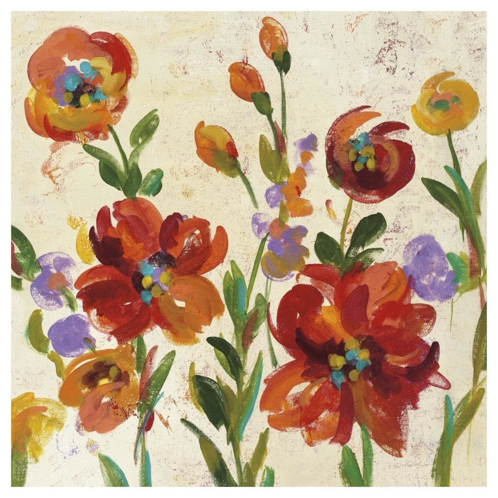 "July in the Garden II Cream Crop" Paper Print by Silvia Vassileva, 20"x20"