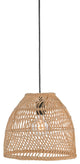 Luhu Open Weave Cane Rib Mini Bell Pendant Lamp, Natural, Small